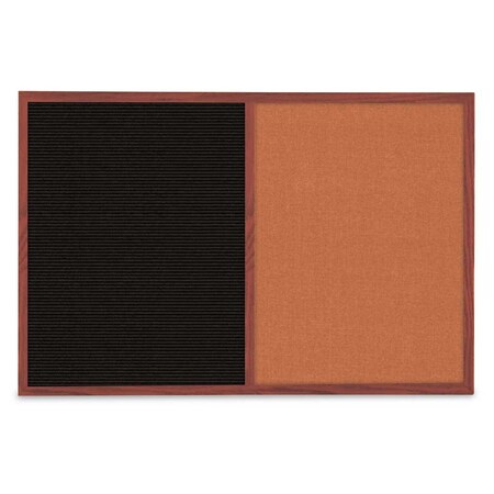 United Visual Products Slim Style Indoor Enclosed Corkboard, 36 UV504SCH-WHITE-FORBO